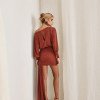 VESTIDO TAILÂNDIA CURTO COM CALDA - TERRACOTA