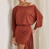 VESTIDO TAILÂNDIA CURTO COM CALDA - TERRACOTA