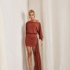 VESTIDO TAILÂNDIA CURTO COM CALDA - TERRACOTA