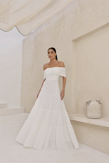 VESTIDO KELLYN OMBRO A OMBRO - OFF WHITE
