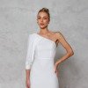 VESTIDO LONGUETE UM OMBRO RENNES - OFF WHITE