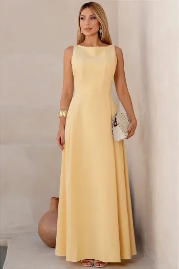 VESTIDO ELIZA LONGO MILANO - AMARELO