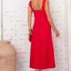 VESTIDO ROCHELE MIDI COM ALÇA LARGA - VERMELHO