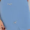 VESTIDO GEISA TUBINHO COM DETALHE METAL - AZUL