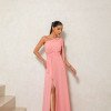 VESTIDO LONGO FENDA ROBERTA - ROSÉ