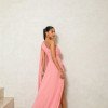 VESTIDO LONGO FENDA ROBERTA - ROSÉ