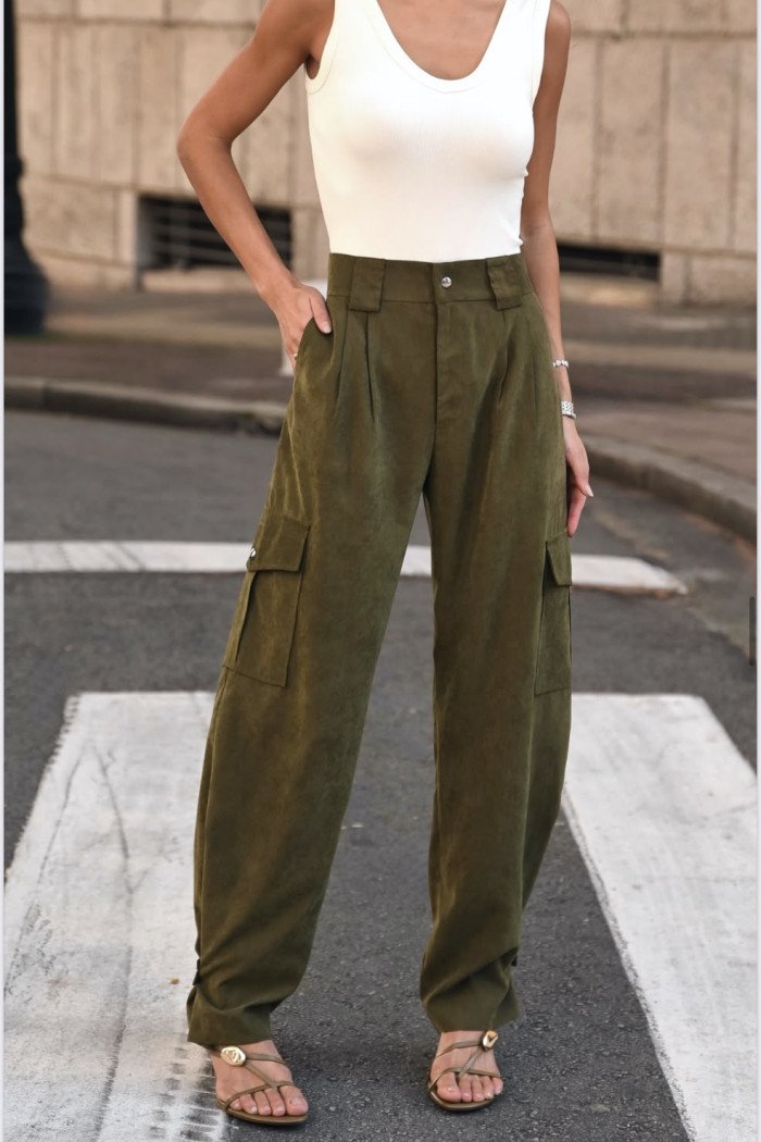CALÇA NOVA ZELÂNDIA CARGO CUPRO - VERDE MILITAR