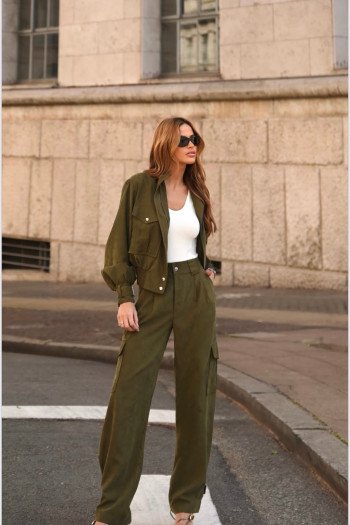 CALÇA NOVA ZELÂNDIA CARGO CUPRO - VERDE MILITAR