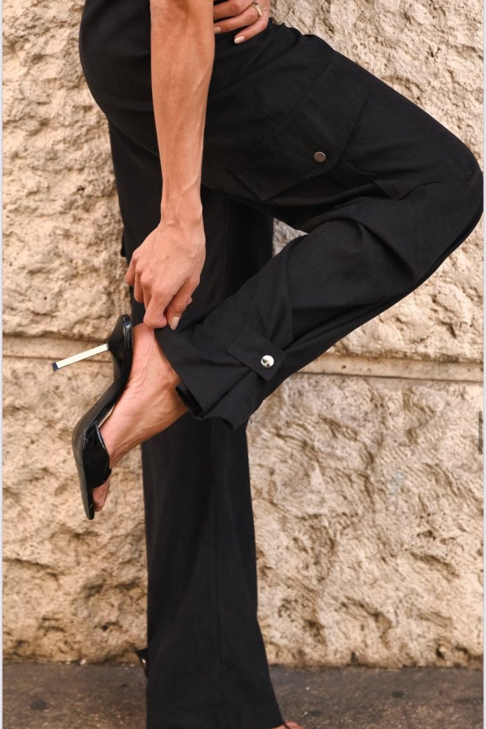 CALÇA NOVA ZELÂNDIA CARGO CUPRO - PRETO