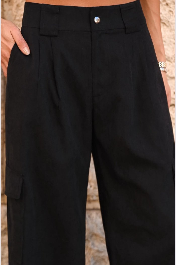 CALÇA NOVA ZELÂNDIA CARGO CUPRO - PRETO