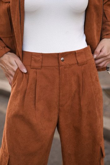 CALÇA NOVA ZELÂNDIA CARGO CUPRO - CARAMELO