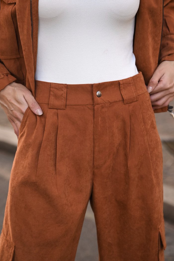 CALÇA NOVA ZELÂNDIA CARGO CUPRO - CARAMELO