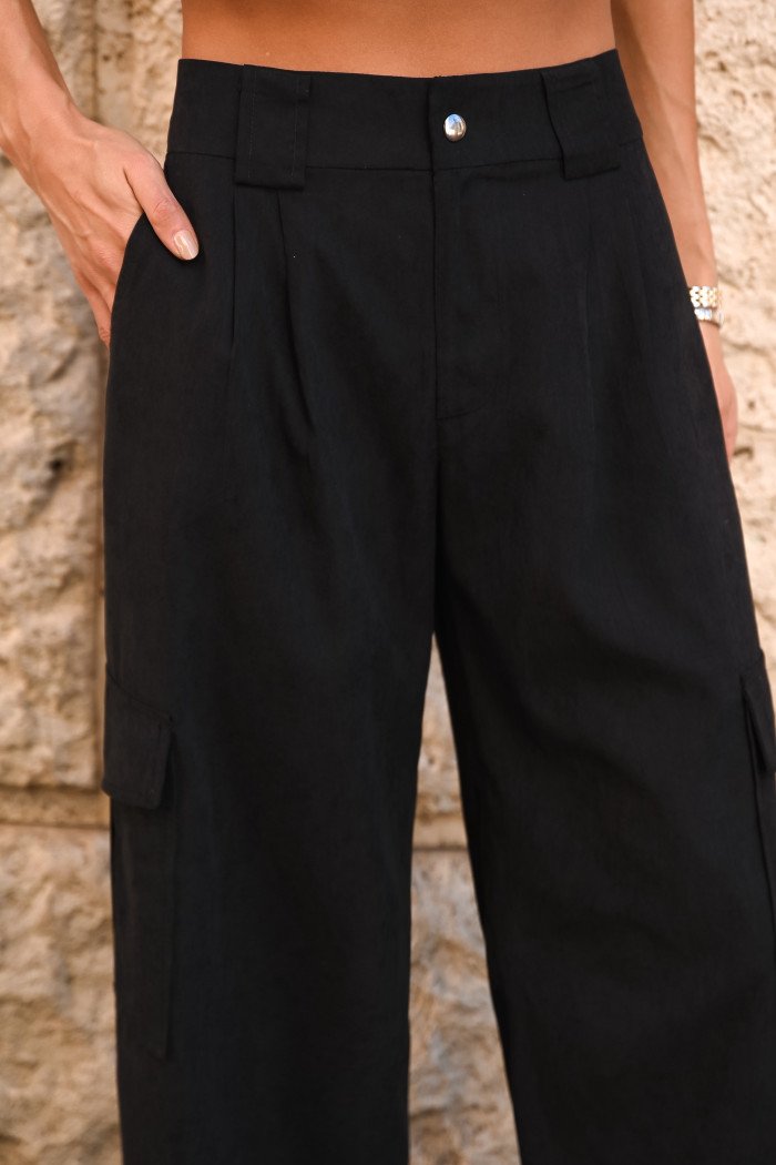 CALÇA NOVA ZELÂNDIA CARGO CUPRO - PRETO