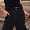 CALÇA NOVA ZELÂNDIA CARGO CUPRO - PRETO