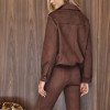 JAQUETA JUJU BOMBER SUEDE - MARROM