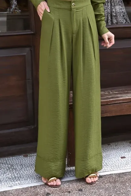 CONJUNTO LUANA ALFAIATARIA - VERDE OLIVA