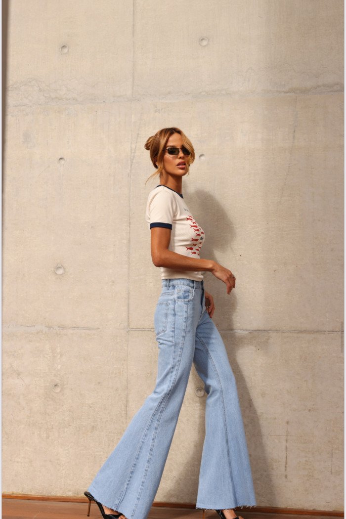 CALÇA BIRMINGHAM JEANS FLARE - AZUL CLARO