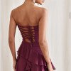 VESTIDO AUSTRÁLIA LONGO BABADOS T.Q.C - FÚCSIA