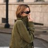 CASACO NOVA ZELÂNDIA TOQUE AVELUDADO - VERDE MILITAR