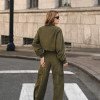 CASACO NOVA ZELÂNDIA TOQUE AVELUDADO - VERDE MILITAR