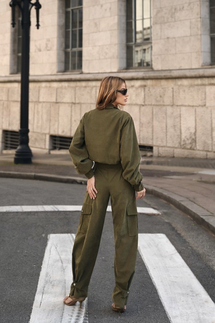 CASACO NOVA ZELÂNDIA TOQUE AVELUDADO - VERDE MILITAR