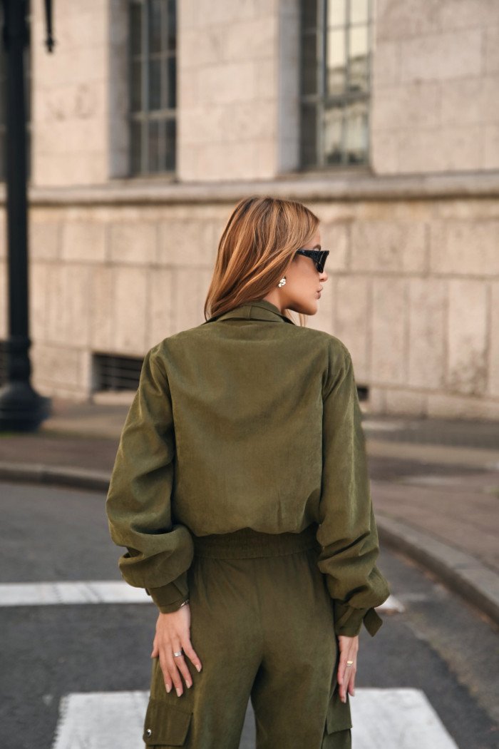 CASACO NOVA ZELÂNDIA TOQUE AVELUDADO - VERDE MILITAR