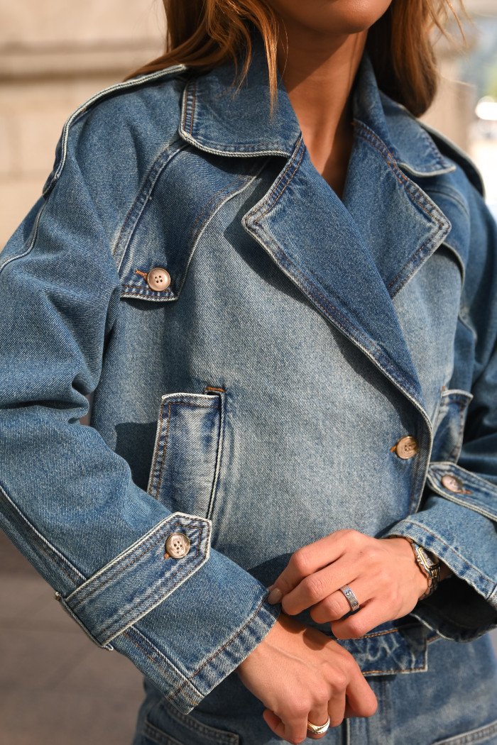JAQUETA KEILA JEANS - AZUL