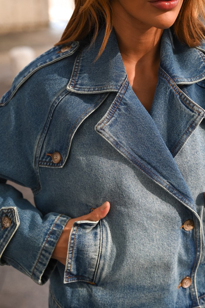 JAQUETA KEILA JEANS - AZUL