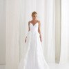 VESTIDO LIZ SAIA PLISSADA BABADO - OFF WHITE