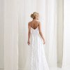 VESTIDO LIZ SAIA PLISSADA BABADO - OFF WHITE