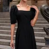 VESTIDO BALI MIDI MANGA BUFANTE - PRETO
