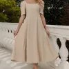 VESTIDO BALI MIDI MANGA BUFANTE - BEGE