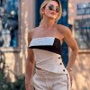 CONJUNTO VERÔNICA ALFAIATARIA BICOLOR - BRANCO COM PRETO