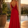 VESTIDO MARISOL LONGO DECOTE DEGAGÊ ALÇAS - VERMELHO