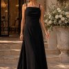 VESTIDO MARISOL LONGO DECOTE DEGAGÊ ALÇAS - PRETO