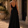 VESTIDO MARISOL LONGO DECOTE DEGAGÊ ALÇAS - PRETO