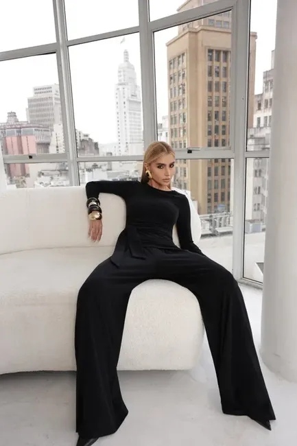 CONJUNTO ANA PAULA BLUSA NÓ - PRETO
