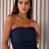 VESTIDO ESPANHA LONGO T.Q.C CAMADAS - AZUL NOITE