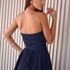 VESTIDO ESPANHA LONGO T.Q.C CAMADAS - AZUL NOITE
