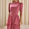 VESTIDO CHARLOTE LONGO CAMADAS - ROSÉ