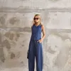 CONJUNTO THALITA COLETE E CALÇA BAREL JEANS - LAVAGEM CLARA