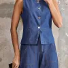 CONJUNTO THALITA COLETE E CALÇA BAREL JEANS - LAVAGEM CLARA