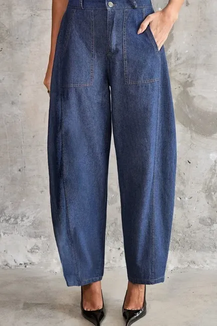 CONJUNTO THALITA COLETE E CALÇA BAREL JEANS - LAVAGEM CLARA