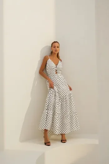 VESTIDO DELFOS LONGUETE POÁ - OFF WHITE
