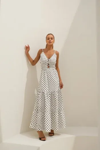VESTIDO DELFOS LONGUETE POÁ - OFF WHITE
