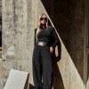 CONJUNTO ADELINE BLUSA E CALÇA MOLETINHO - PRETO