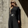 CONJUNTO ADELINE BLUSA E CALÇA MOLETINHO - PRETO