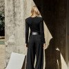 CONJUNTO ADELINE BLUSA E CALÇA MOLETINHO - PRETO