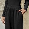 CONJUNTO ADELINE BLUSA E CALÇA MOLETINHO - PRETO