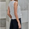 BLUSA ATENAS MODA LISTRADA - OFF WHITE
